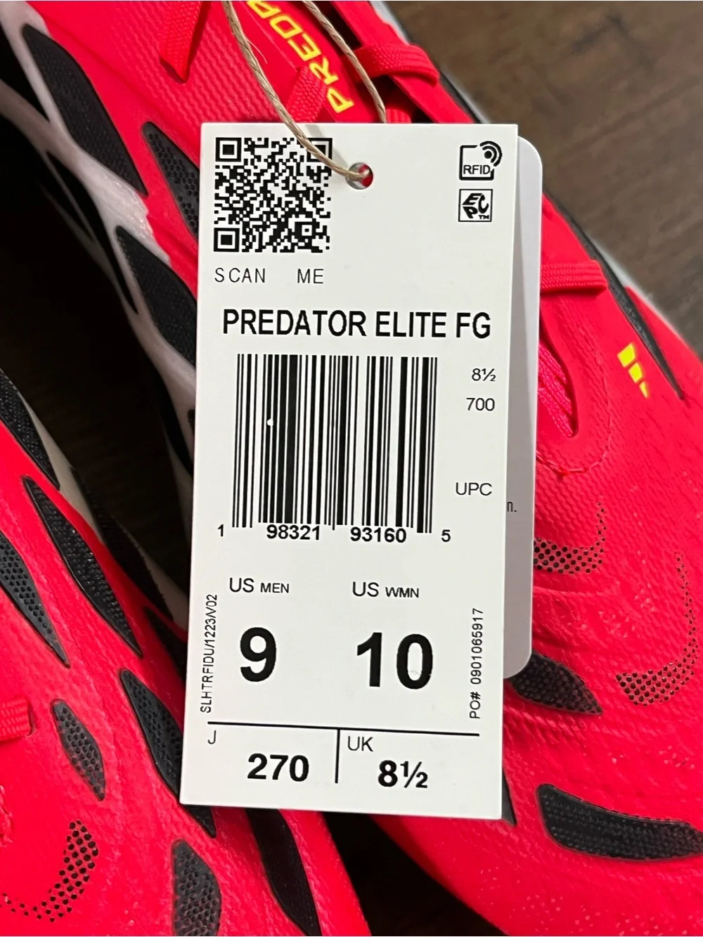 Adidas Predator Elite FG ‘Red White Black’ (size mens 9/wmns 10)